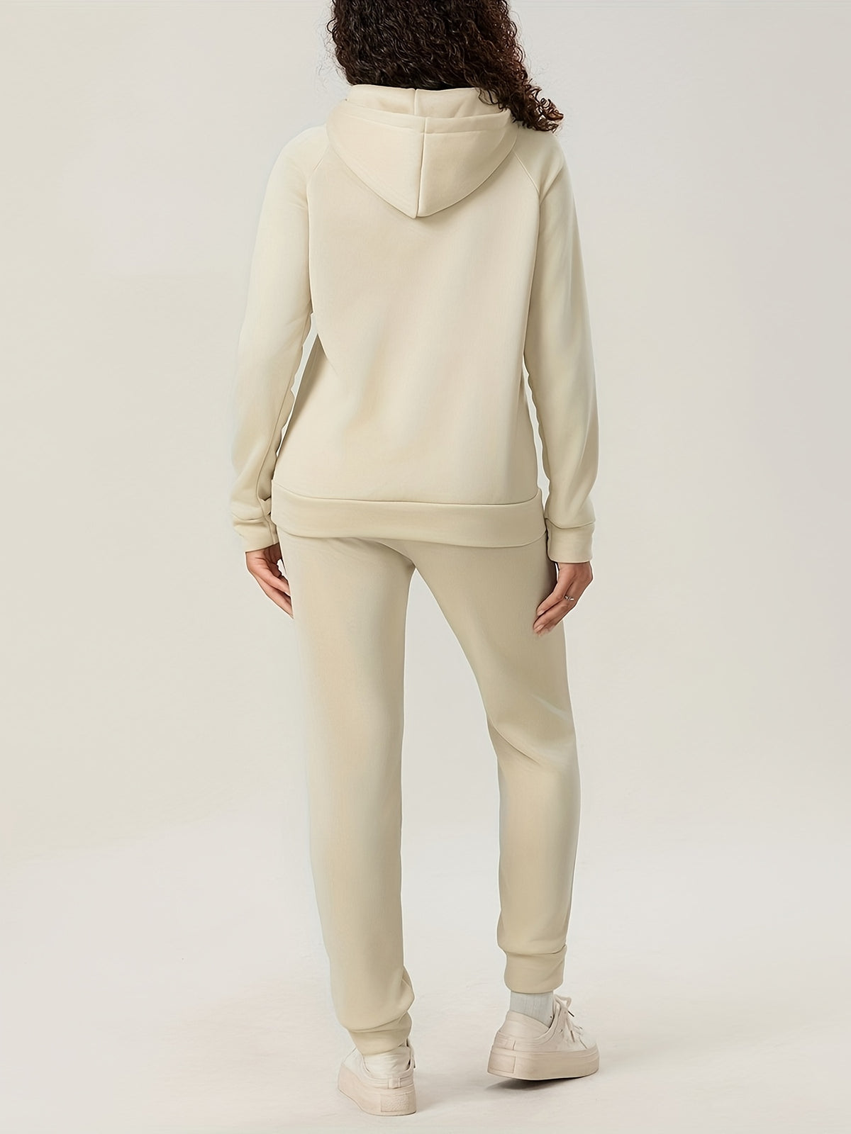 Women's 2-Piece Sweatsuit Set Slim Fit Long Sleeve Hoodie and Drawstring Jogger Pants S-XXL