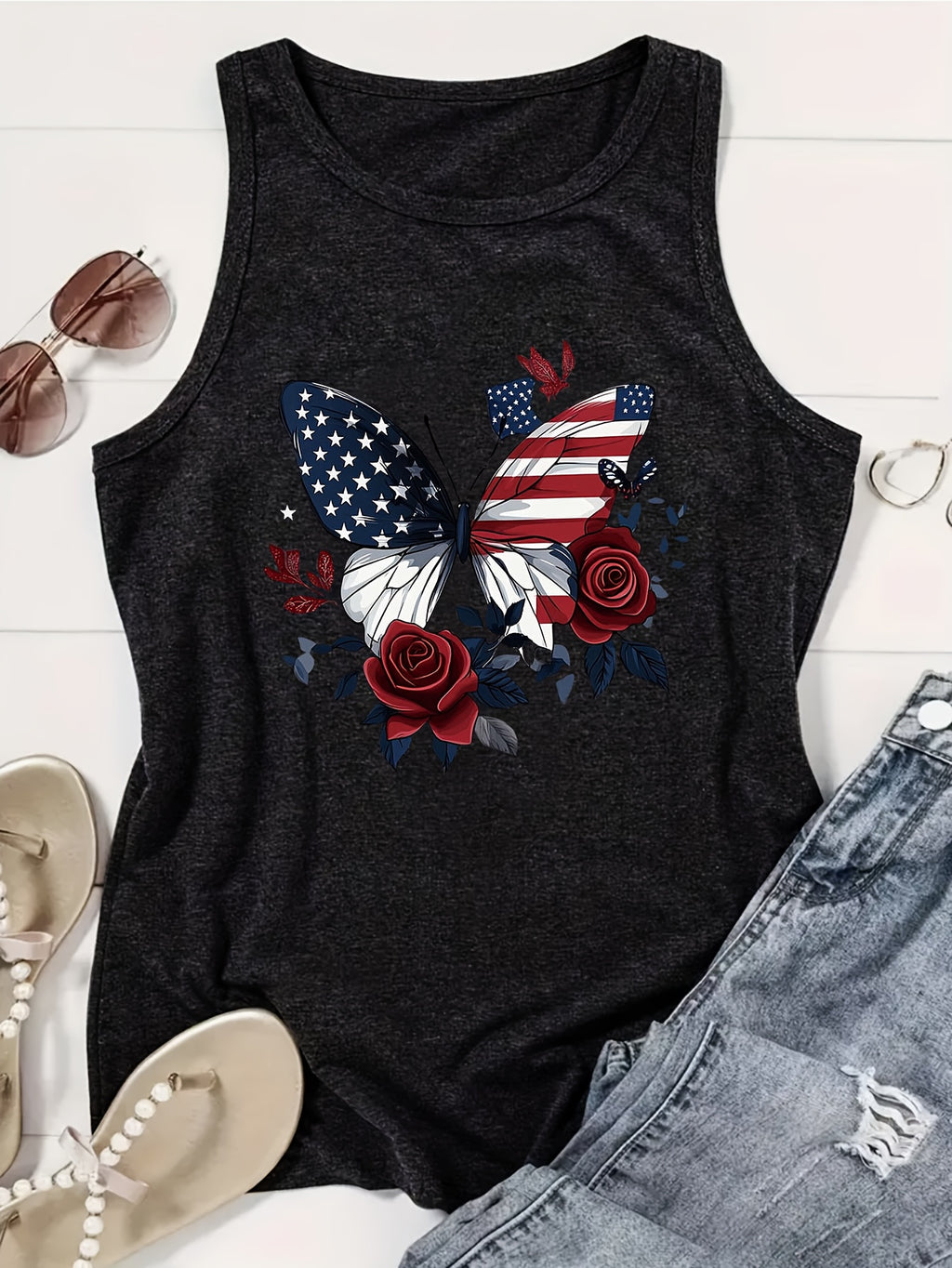 Graphic Drawing Print Tank Top Women Crew Neck Sleeveless Casual Lightweight Breathable All Season Polyester Tee S-XXL