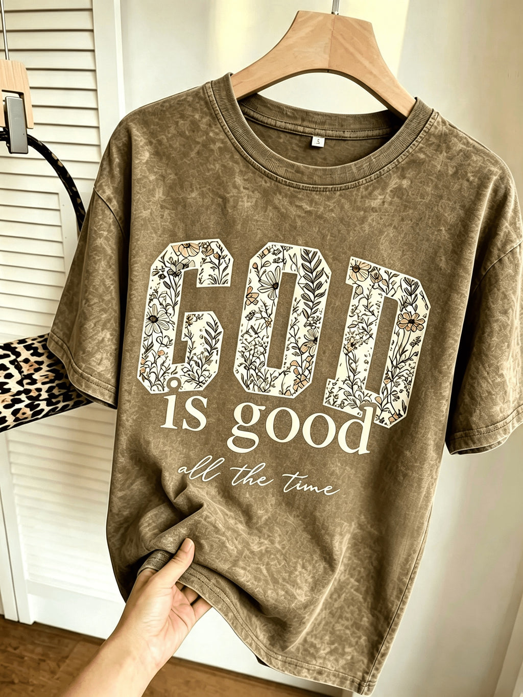 Vintage Batik Print Washed Graphic T-Shirt Women Crew Neck Floral Geometric Casual Tee Autumn Fashion S-XXL