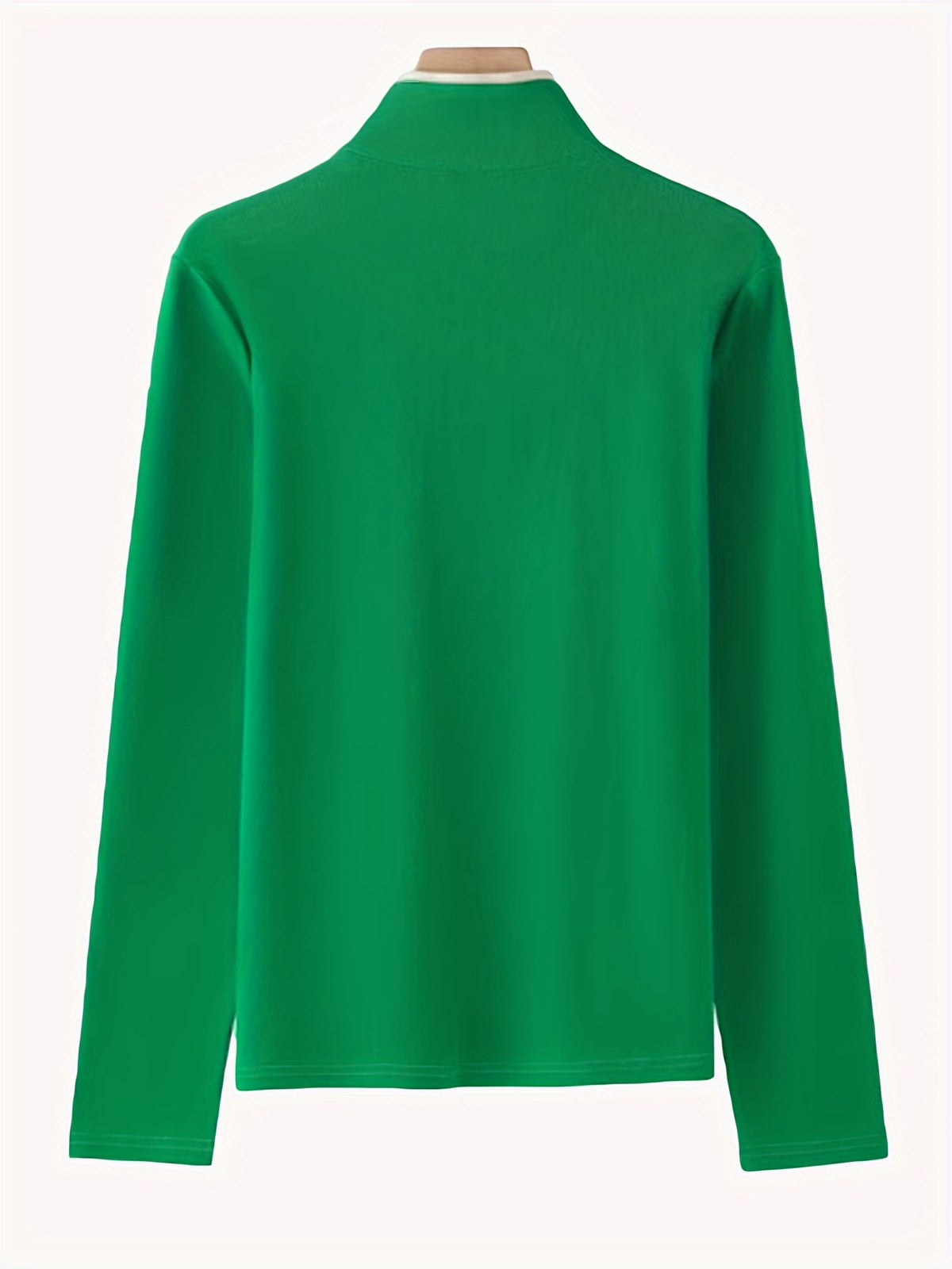 Zipper Collar Blouse Women Elegant Metal Zipper Accent Solid Color Stretchy Casual Formal Spring Summer Top S M L XL XXL