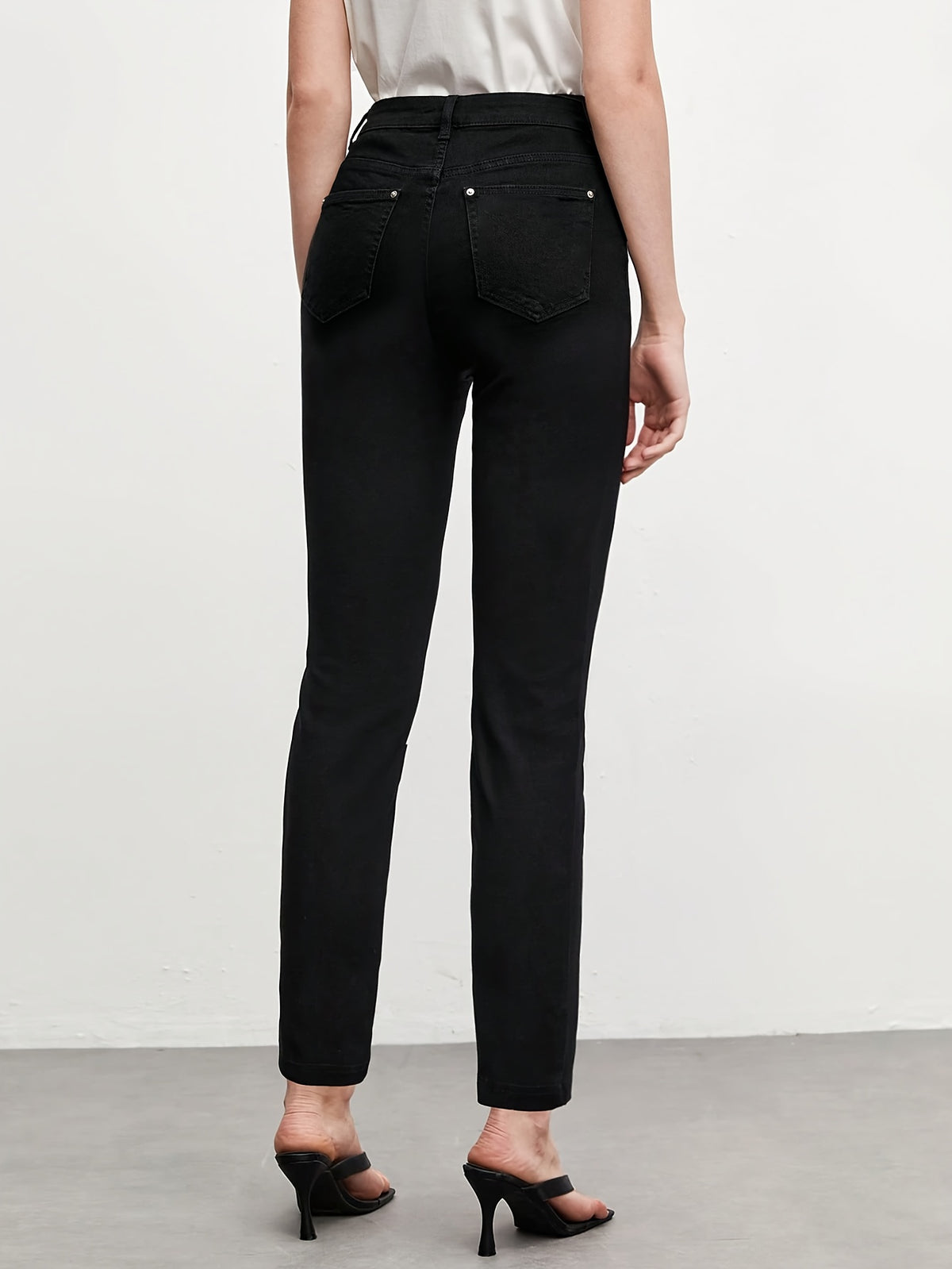 Women's Slim-Fit Stretchy Jeans Casual All Season Red Black Khaki Deep Blue S-XXL