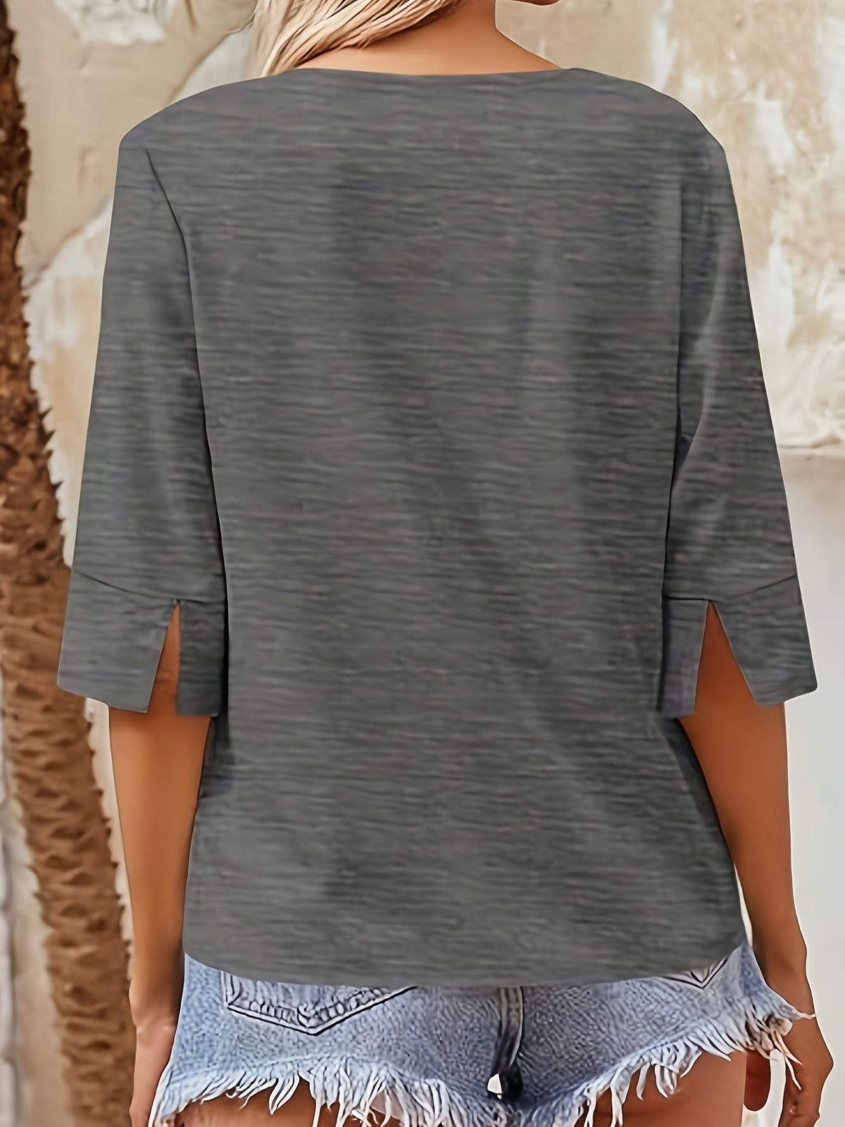 V-Neck T-Shirt Women Half Sleeve Loose Basic Tee Viscose Blend Soft Casual Summer Top Regular Fit Lightweight S-XXL