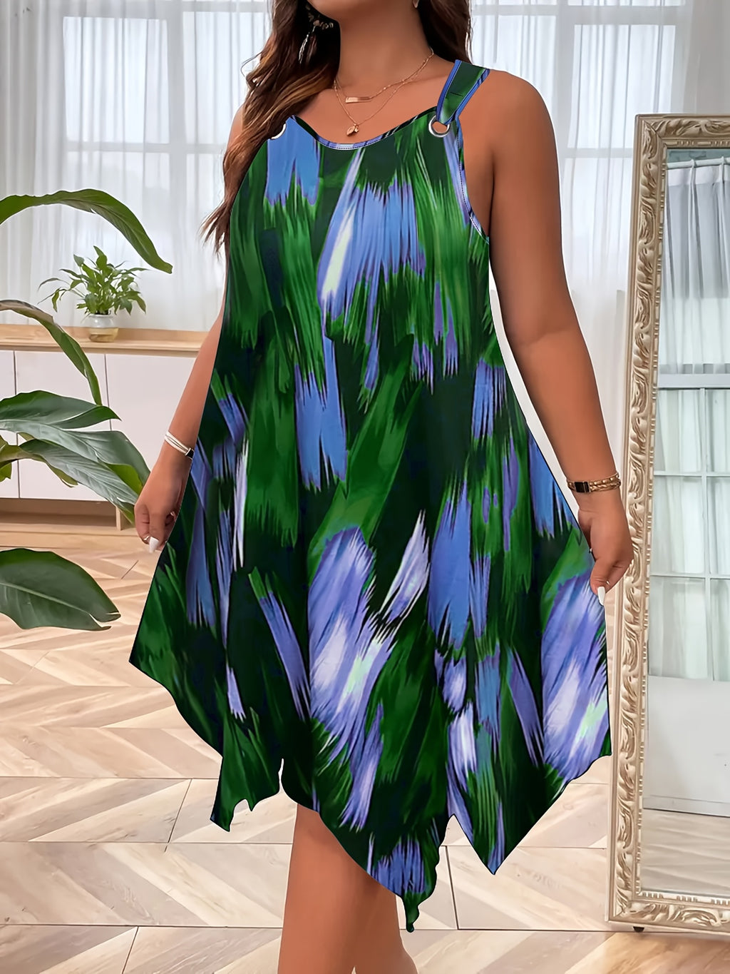 Bohemian Print Sleeveless Maxi Dress for Women – Elegant Loose Fit Summer Long Dress for Beach, Travel & Vacation