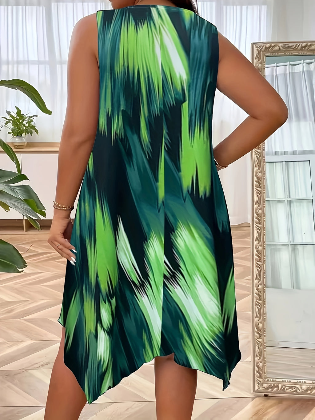 Bohemian Print Sleeveless Maxi Dress for Women – Elegant Loose Fit Summer Long Dress for Beach, Travel & Vacation