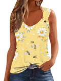 Digital Print Round Neck Tank Top Women Fashion Casual Soft Fabric Sleeveless Tee All Season Everyday Wear S-XXL