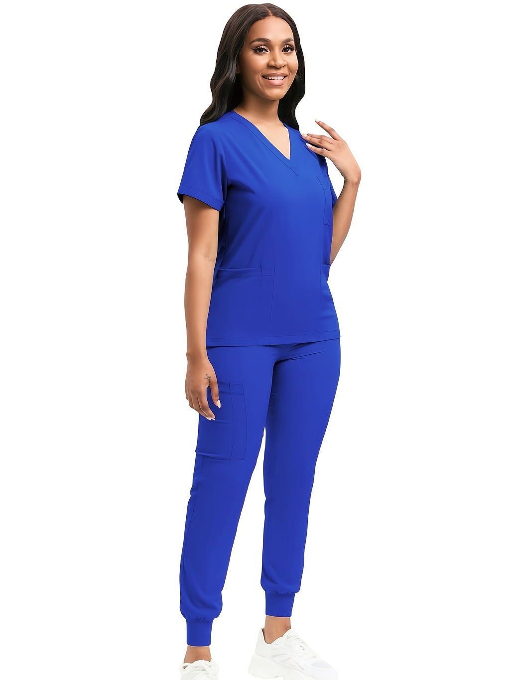 Women Scrub Set V-Neck Top & Jogger Pants 2pcs Nursing Uniform Suit Workwear for Hospital Dental Clinic Pet Clinic | Mira Roam