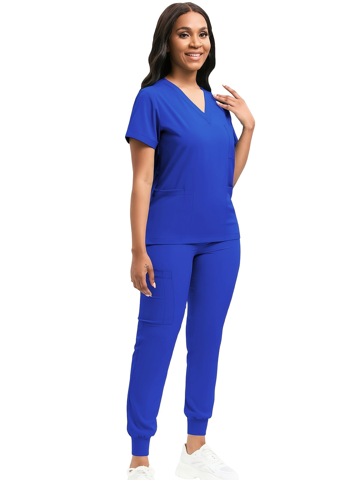 Women Scrub Set V-Neck Top & Jogger Pants 2pcs Nursing Uniform Suit Workwear for Hospital Dental Clinic Pet Clinic | Mira Roam