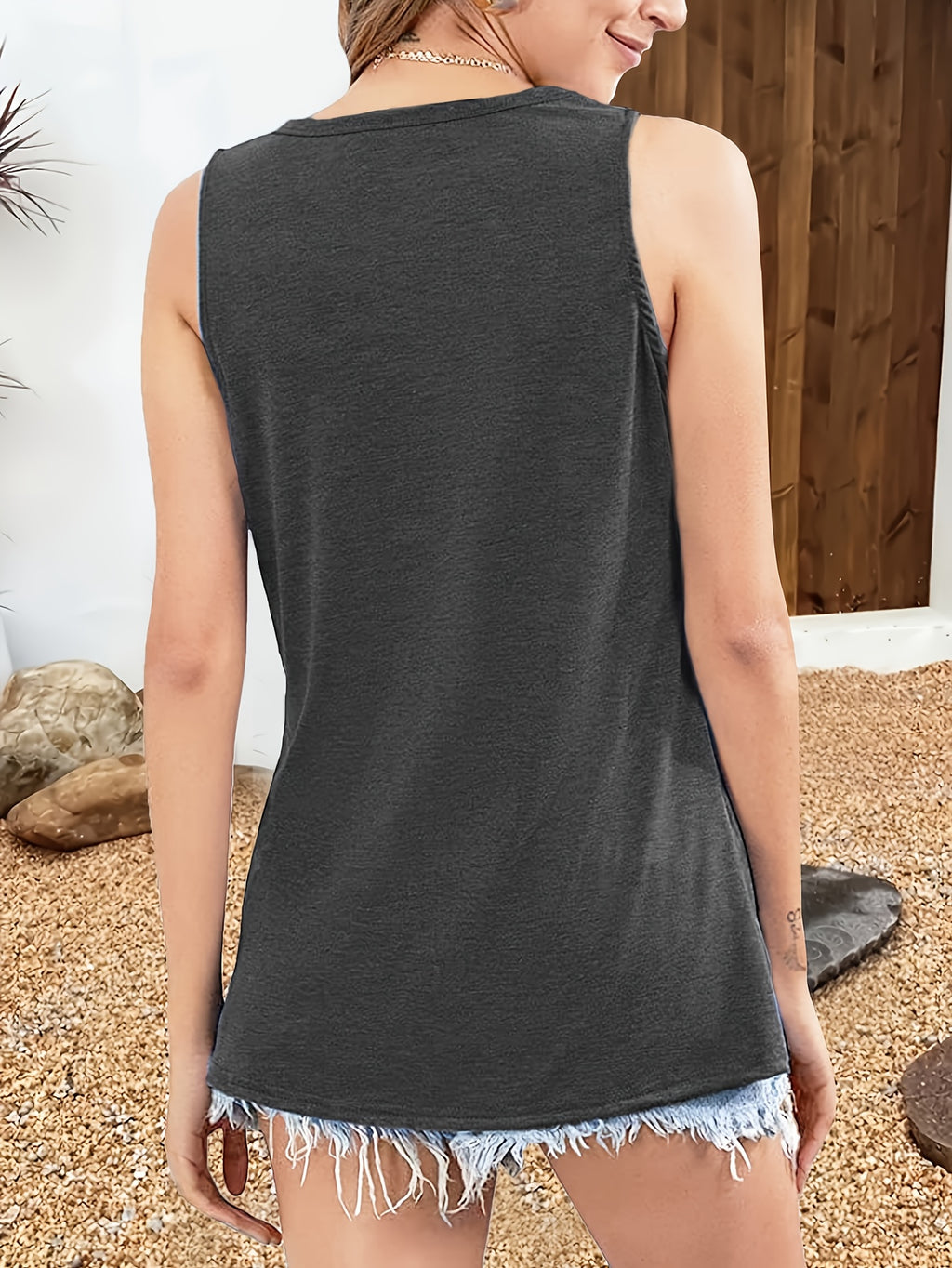 Mushroom Print Tank Top Women Bohemian Double Ring Strap Casual Summer Top Unique Graphic Tee Date Night Cafe Outfit