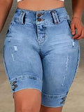 Elastic Waist Denim Shorts for Women - Comfortable Relaxed Fit Pull-On Jean Shorts, Casual Everyday Summer Bottoms with Soft Waistband, Easy Wear Style