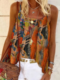 Women's Boho Abstract Print Spaghetti Strap Camisole Tank Top Casual Summer Resort Vacation Vest