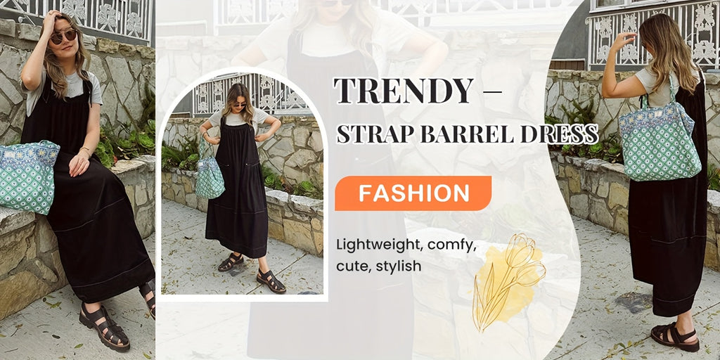 Overall Dress Women Loose Adjustable Strap Midi Length Big Pockets Workwear Casual Bib Jumper Dress Spring Summer S M L XL XXL