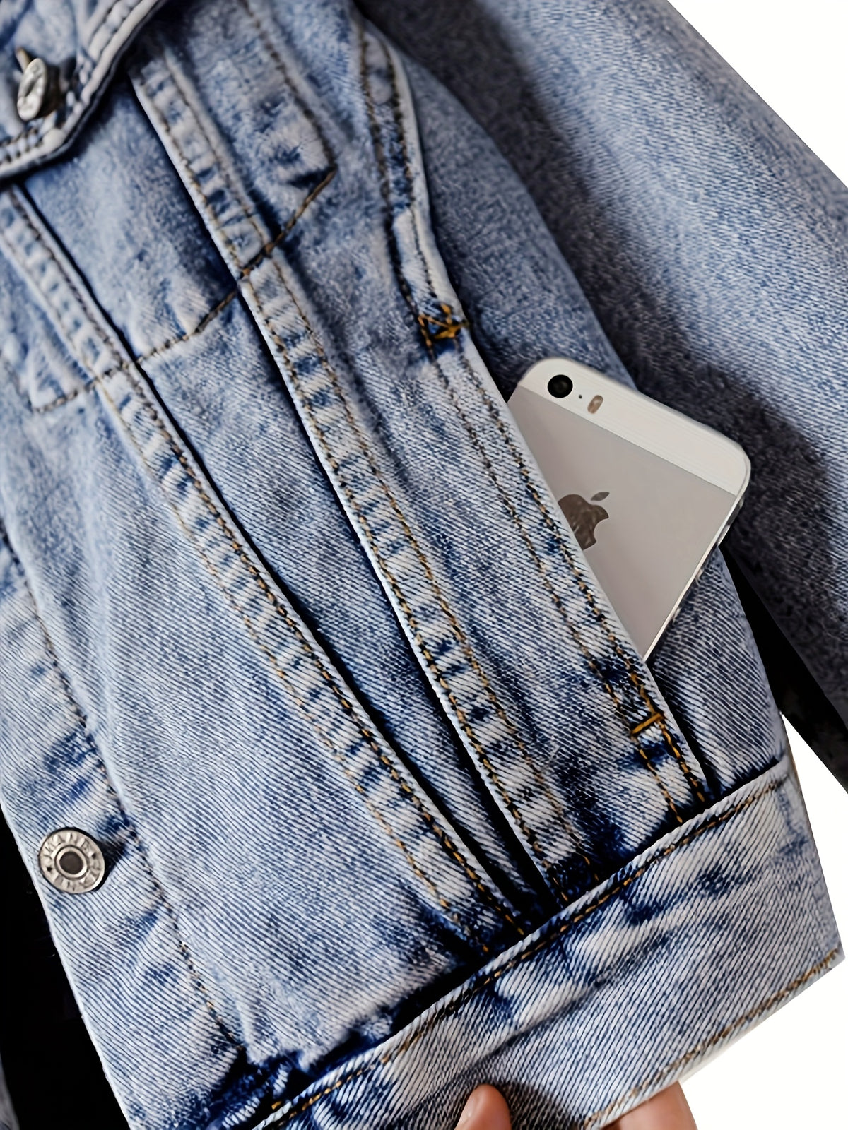 Pearl Neck Elastic Denim Jacket Women Loose Casual Long Coat Raglan Sleeve Lapel Flared Hem Light Blue Spring Autumn Outerwear