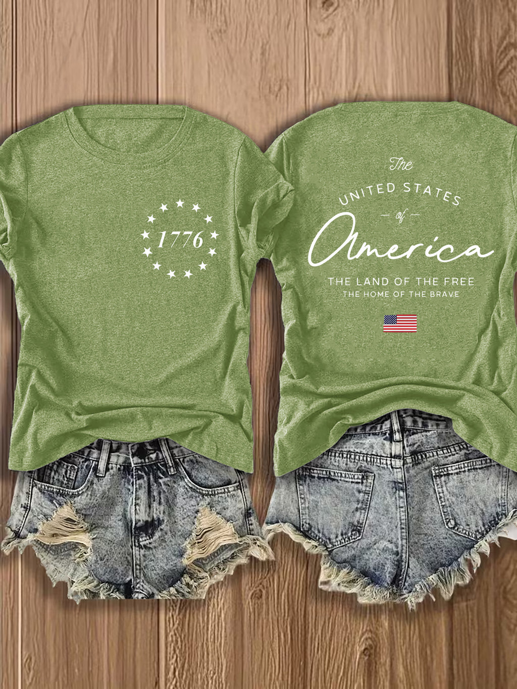 1776 American Flag T-Shirt Women US Patriotic Symbols Short Sleeve Casual Streetwear Blouse 70% Polyester Mid-Stretch Breathable Fourth of July Fall Top S-XXL