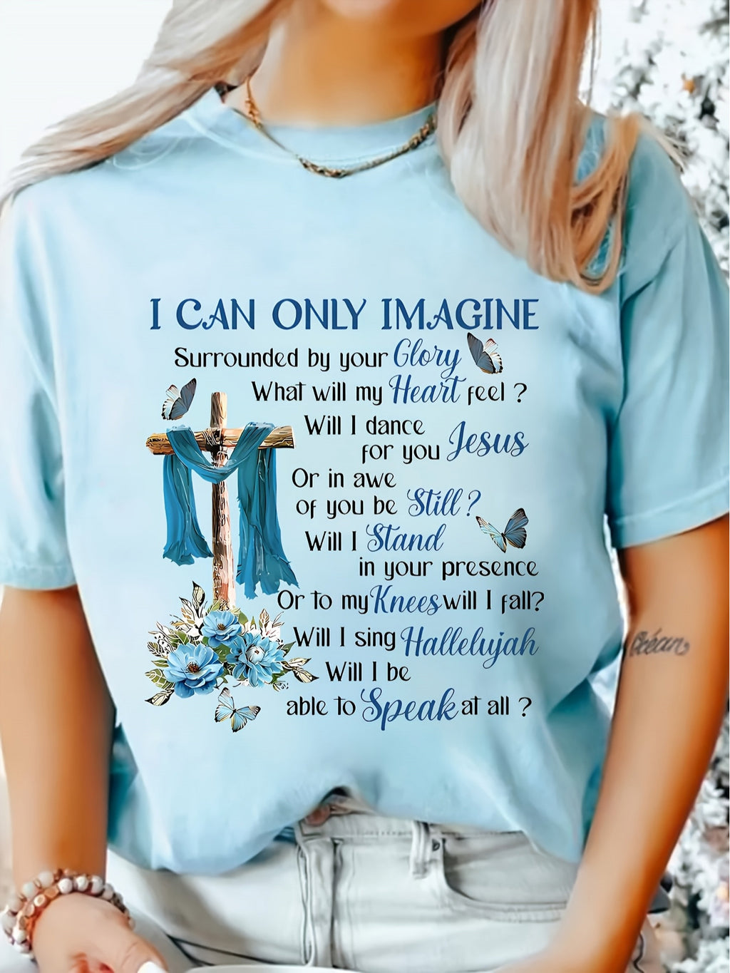 Letter Print Applique T-Shirt Women Crew Neck Short Sleeve 95% Polyester Medium Stretch Regular Fit Casual Pullover Spring Summer Everyday Party Top S-XXL