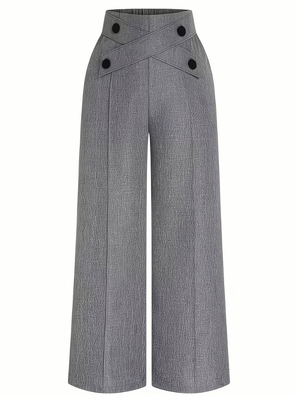 Straight Leg Dress Pants Women Button Closure Elegant All-Season Office Business Casual Daily Wear Easy Care Formal Bottoms S-XXL