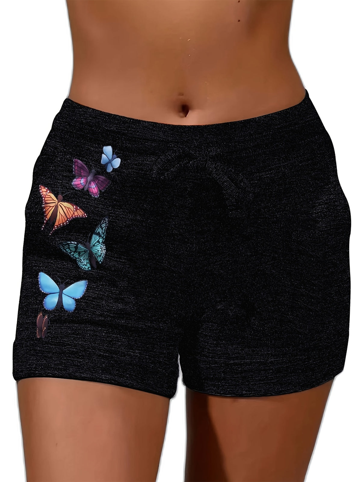 Printed Beach Vacation Shorts Women Casual Summer Holiday Loose Short Pants Light Grey Black Dark Gray S-XXL