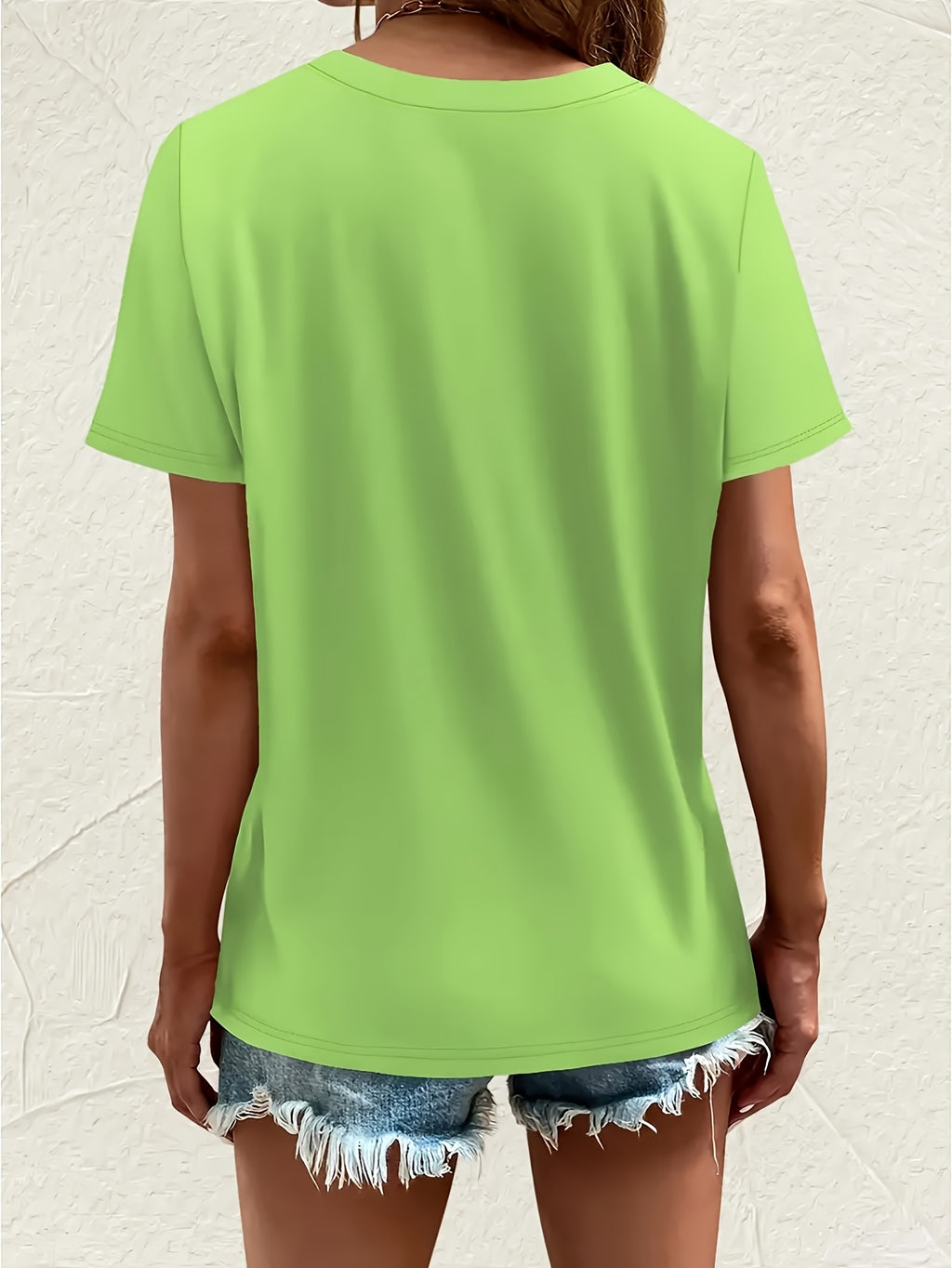 Ghost Print V-Neck T-Shirt Women Casual Short Sleeve Graphic Tee Fun Holiday Gift Spring Summer Top S-XXL