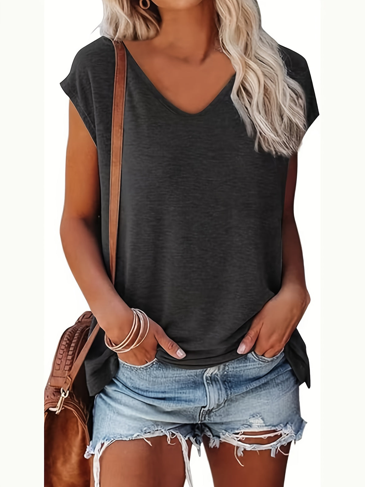 Graphic Print Tank Top Women V-Neck Hippie Rock Boho Sleeveless Summer Casual Vest Top 7 Colors S-XXL