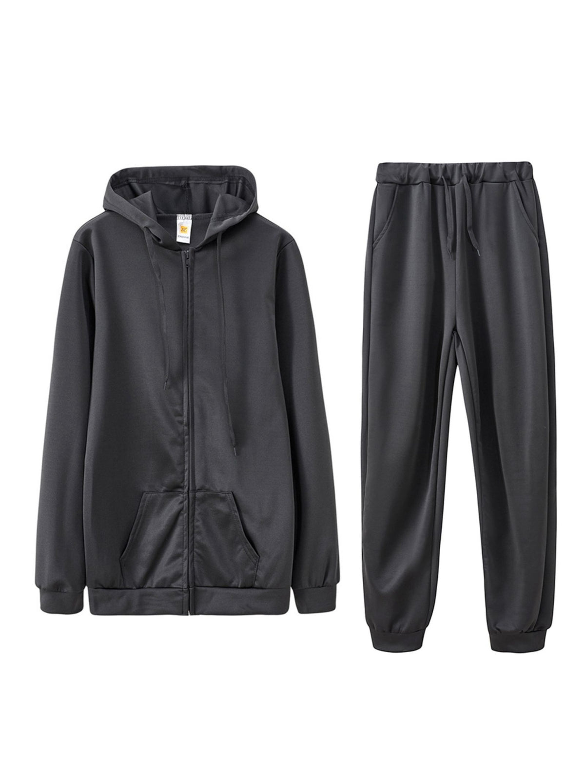 Women's Zip-Up Hoodie Jogger Set 2 Piece Tracksuit Sweatsuit Casual Solid Color Sweatpants Outfit S-XXL