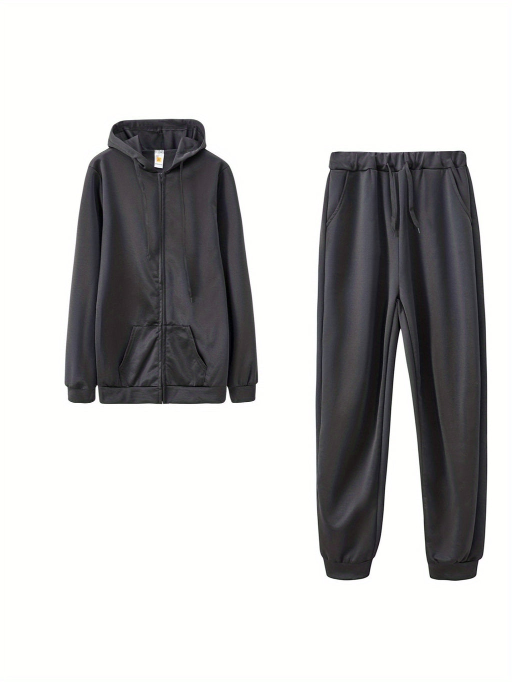 Women's Zip-Up Hoodie Jogger Set 2 Piece Tracksuit Sweatsuit Casual Solid Color Sweatpants Outfit S-XXL