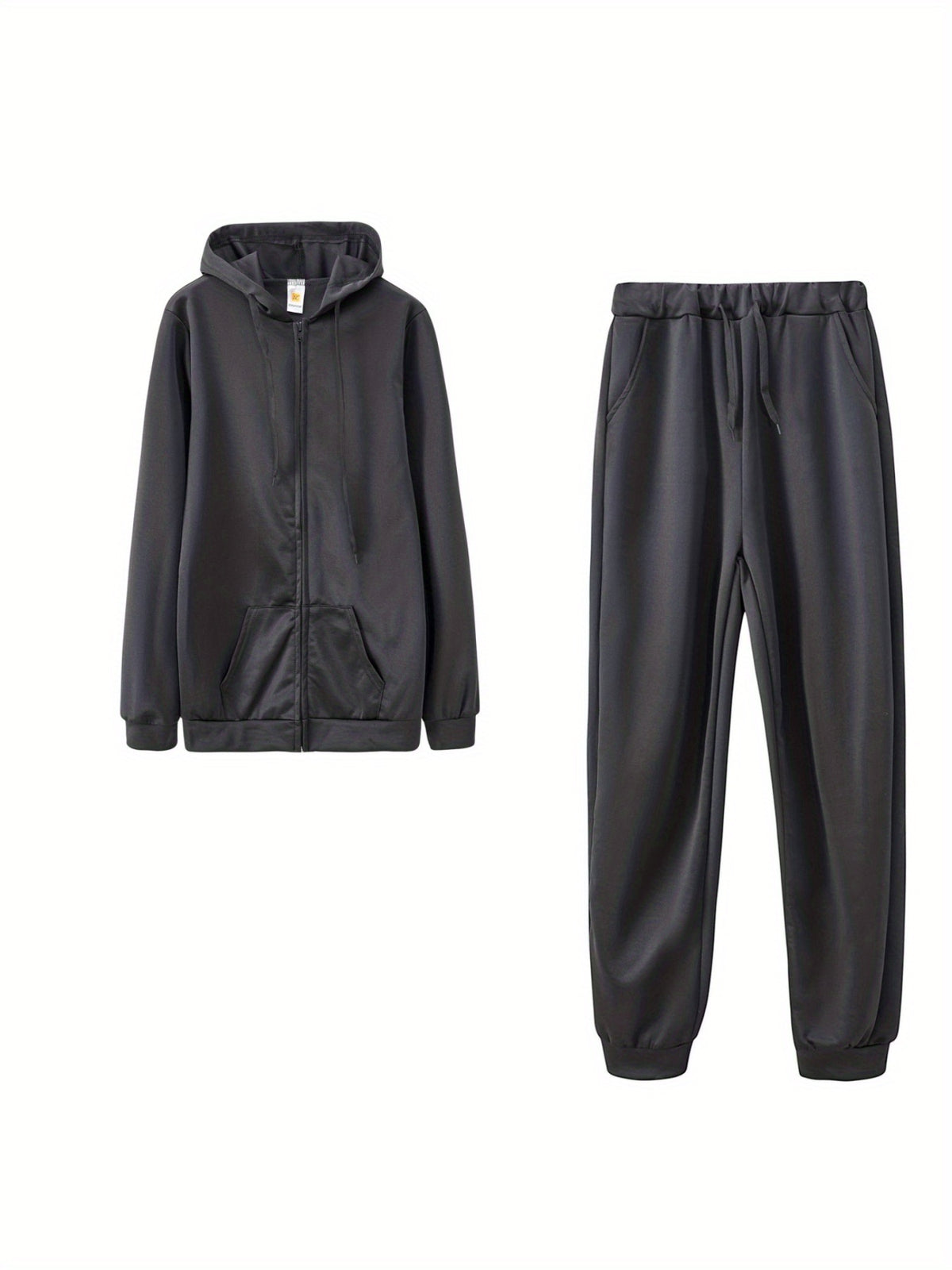 Women's Zip-Up Hoodie Jogger Set 2 Piece Tracksuit Sweatsuit Casual Solid Color Sweatpants Outfit S-XXL