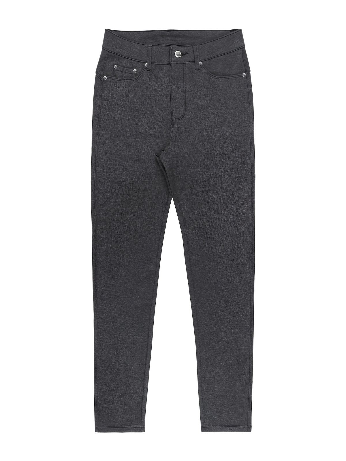 Women's High-Waist Skinny Jeans Stretchy Fabric Multi-Color Long Style Casual Streetwear Button Decor Five Pockets