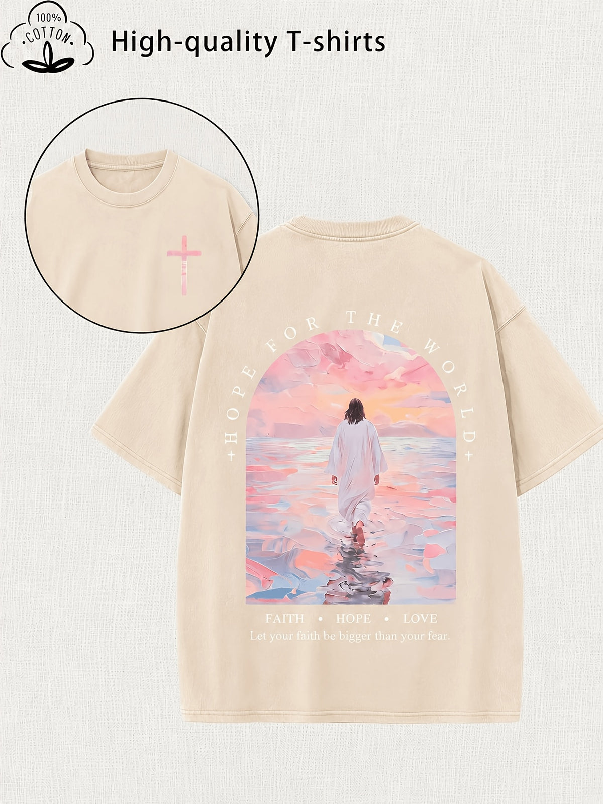 Women's Retro Washed Graphic T-Shirt Loose Fit Crew Neck Short Sleeve Casual Street Style S-XXL
