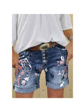 High Waist Slim Denim Shorts Women Button Fly Stretch Casual Summer Dark Blue Grey Light Blue S M L XL