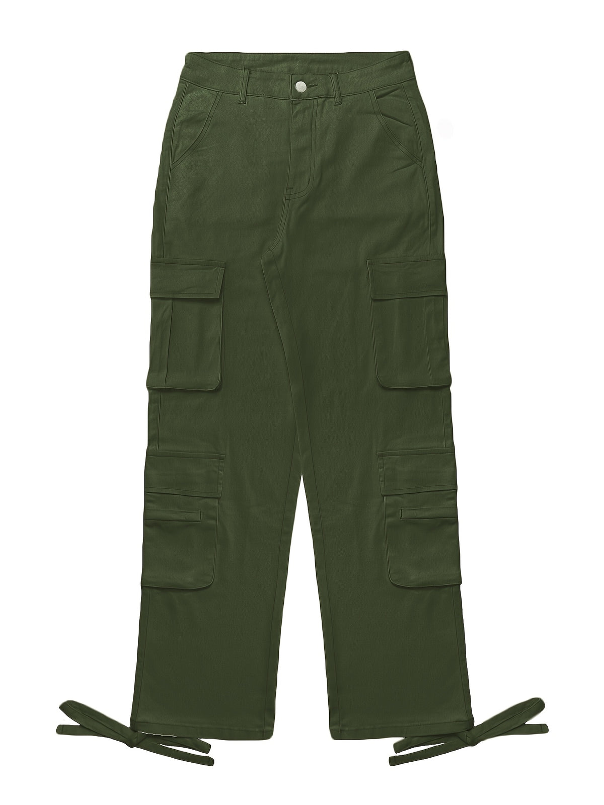 Low Waist Cargo Denim Pants Women Street Hip-Hop Style Multi Pocket Wide Leg Workwear Casual Jeans Apricot Grey Khaki S-XXL