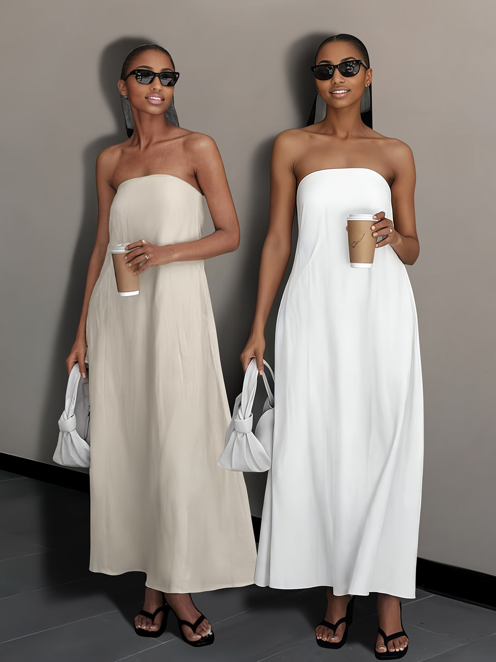 Women's Linen Beach Sundress Backless Sleeveless Wrap High Waist A-Line Flowy Casual Summer Vacation Dress