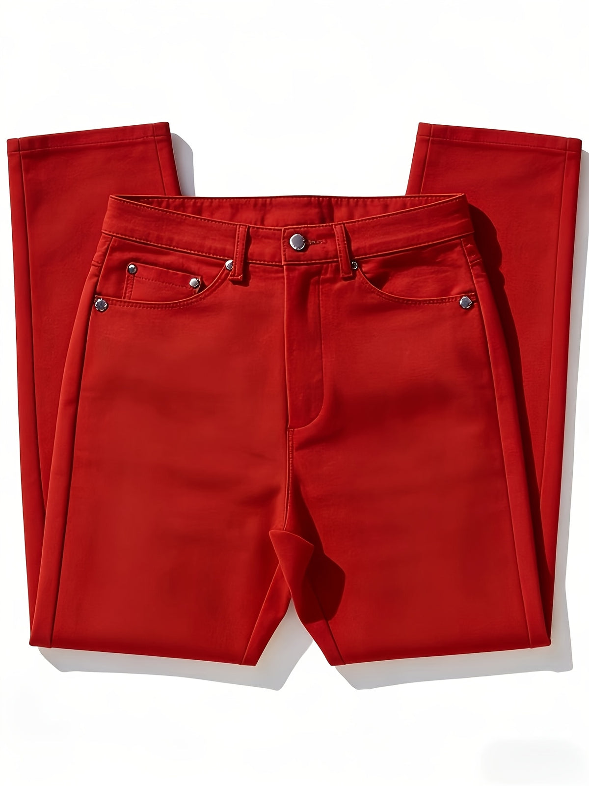 Women's Slim-Fit Stretchy Jeans Casual All Season Red Black Khaki Deep Blue S-XXL