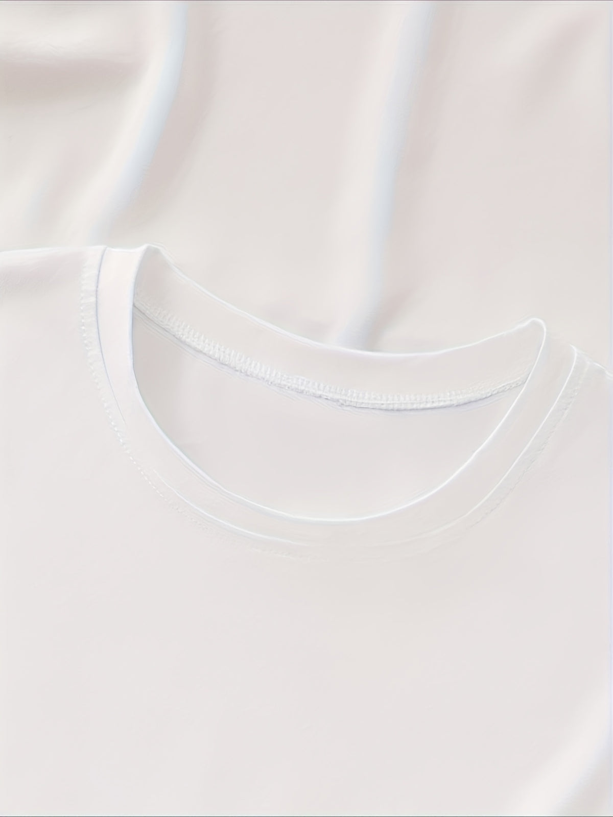 Geometric Letter Print Women T-Shirt Soft Pink Crew Neck Short Sleeve Casual Elegant Top Medium Stretch Spring Summer Fall Machine Washable