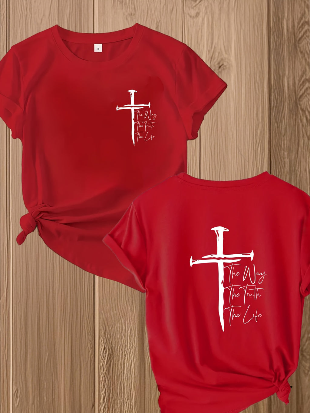Christian Cross Graphic Tee Women Faith Inspirational T-Shirt Patriotic Religious Casual Tops
