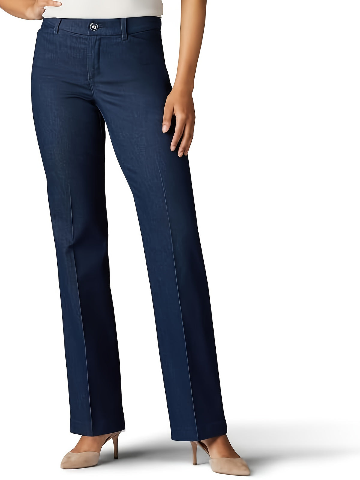 High Waist Straight Leg Pants Women Loose Elastic Waist Casual Trousers Fashionable Comfy Everyday Bottoms S-XXL
