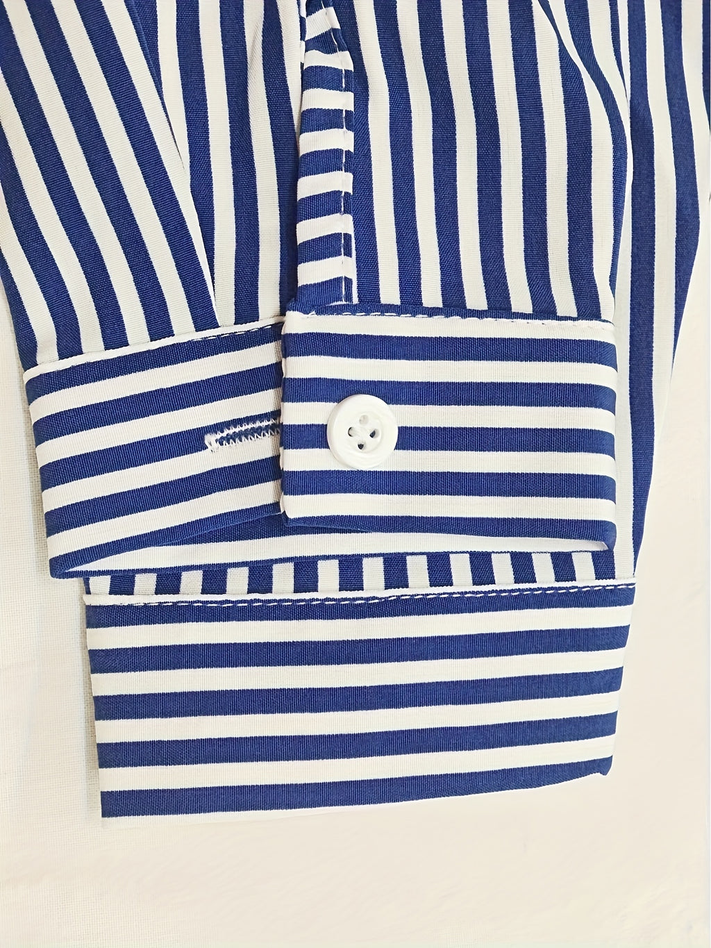 Striped Long Sleeve Shirt Women Loose Fit Woven Casual Blouse Spring Fall Top 2 Colors S-XXL
