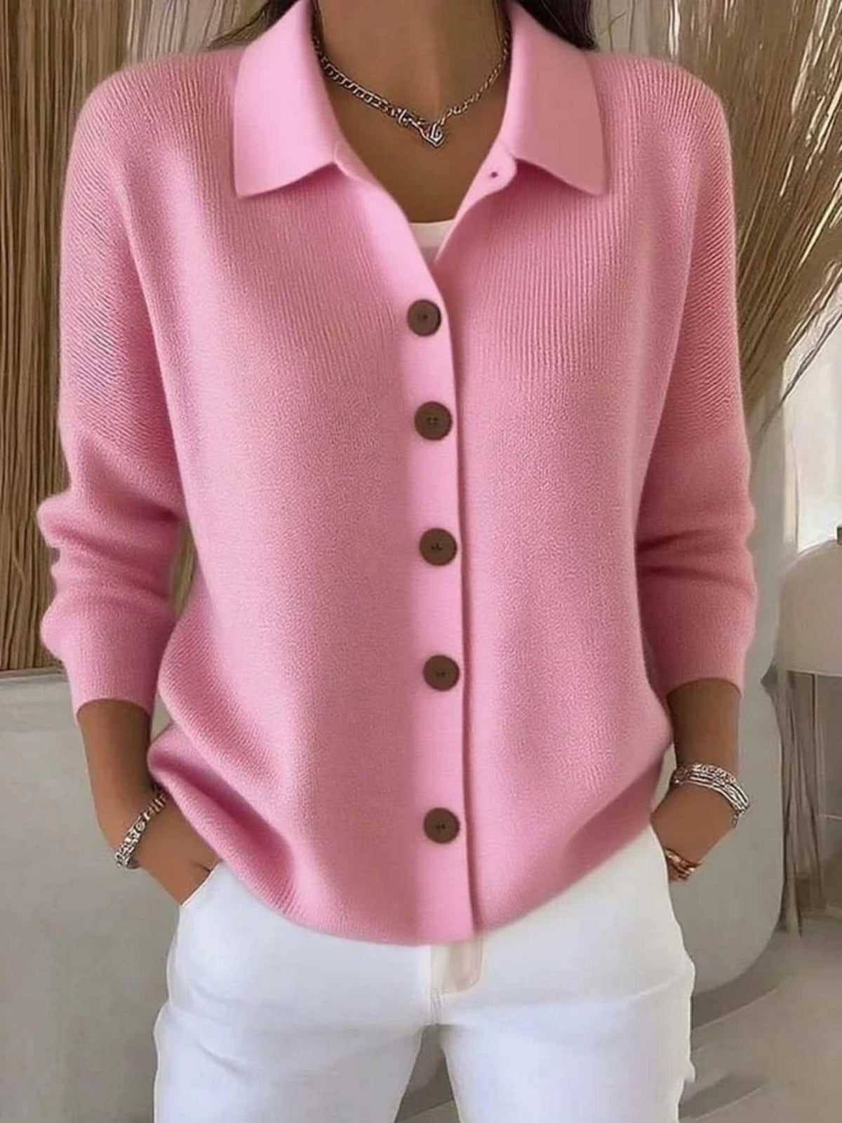 Women's Oversized Cardigan Sweater Button Up Long Sleeve Knit Jacket Casual Outwear Trendy Fall Winter Cozy Layering Coat