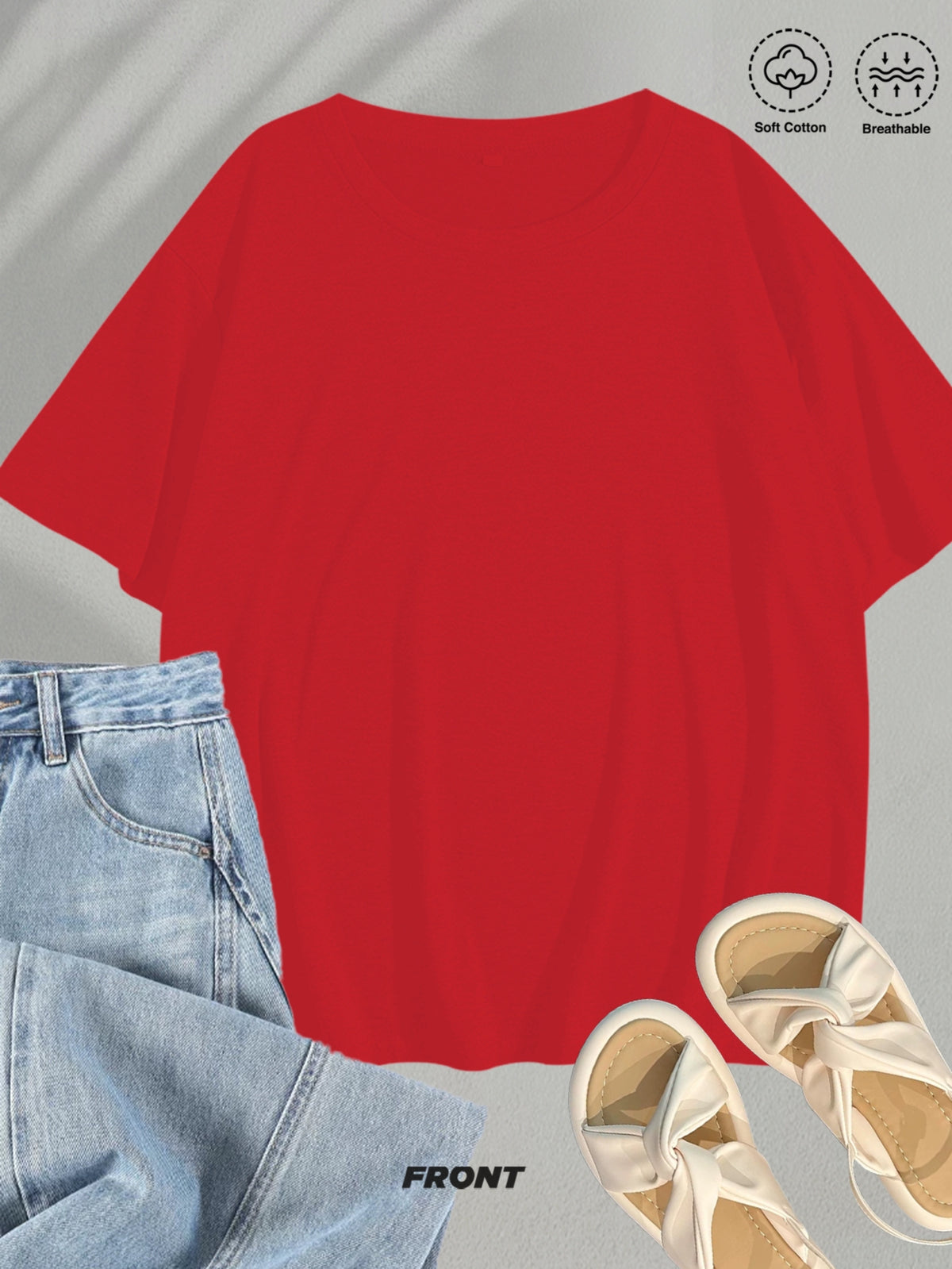 Women's 'I'd Rather Be Thrifting' Graphic Tee Vintage Crew Neck Short Sleeve Casual T-Shirt Navy Red S-XXL
