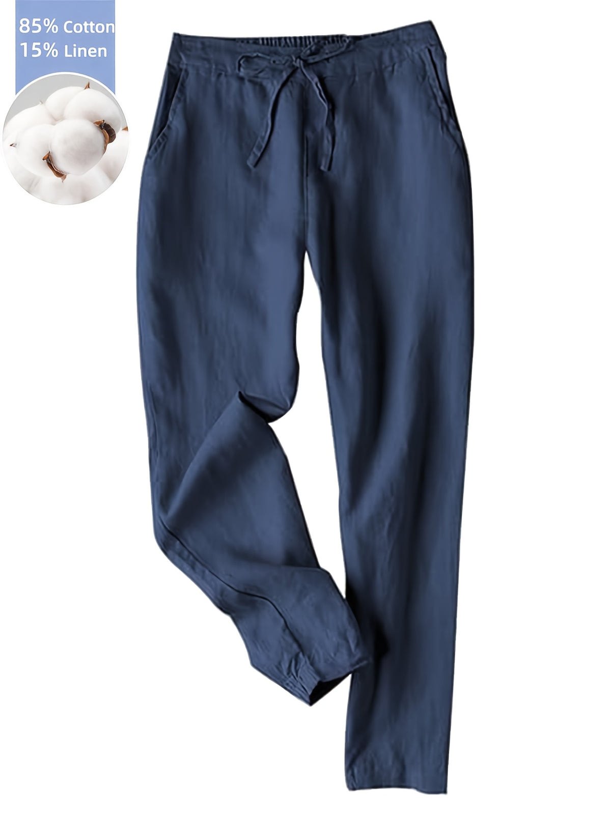 Women's Linen Pants Wide Leg Drawstring High Waist Beach Palazzo Pants | Casual Boho Vacation Trousers Summer
