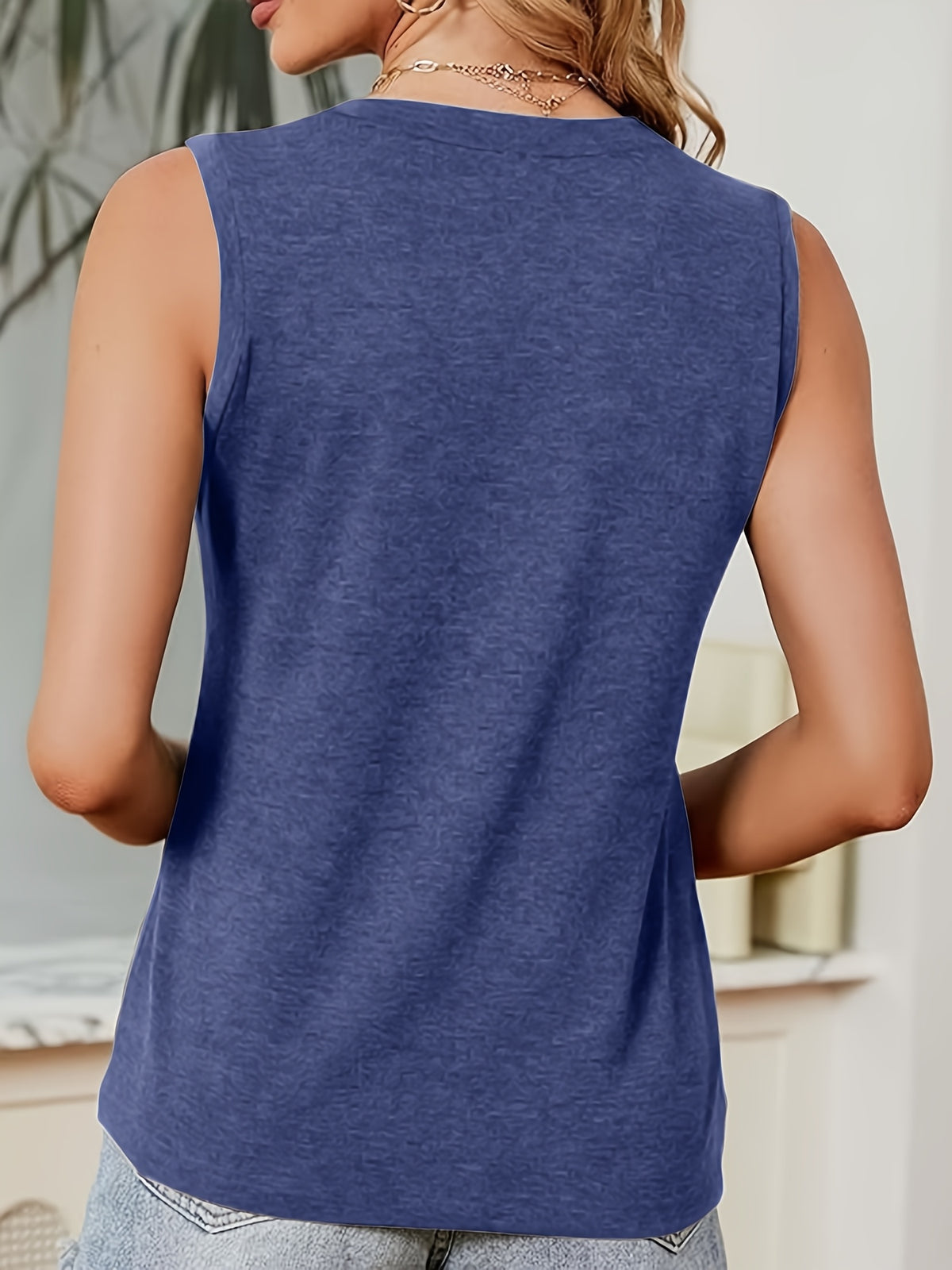 My Husband Thinks I'm Crazy Tank Top Women Funny Letter Print Sleeveless Vest Lightweight Polyester Beach Vacation Summer Festival Top S-XXL