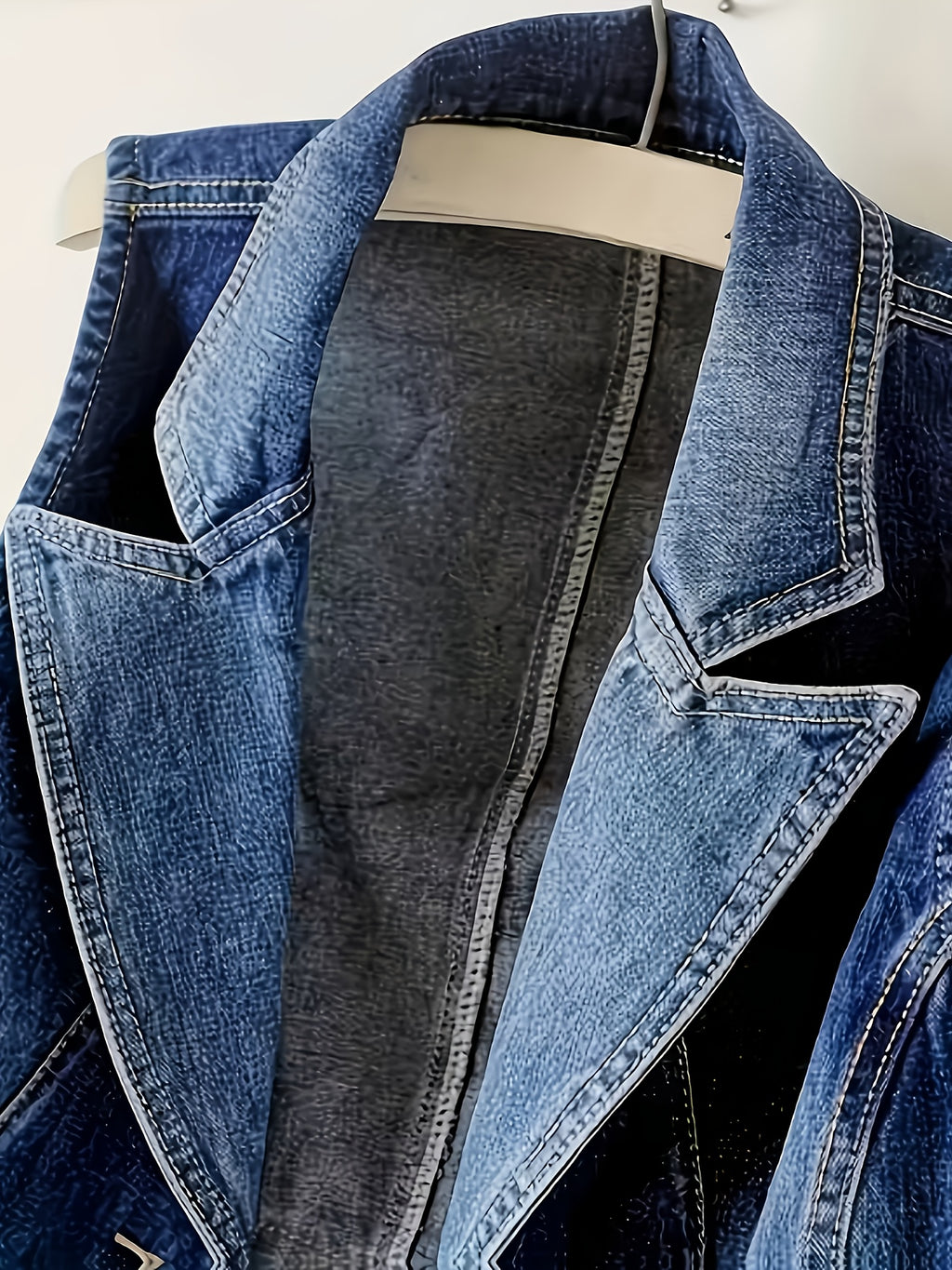 Denim Vest Women Deep Blue Button Sleeveless Jacket Structured Layering 300gsm S-XXL