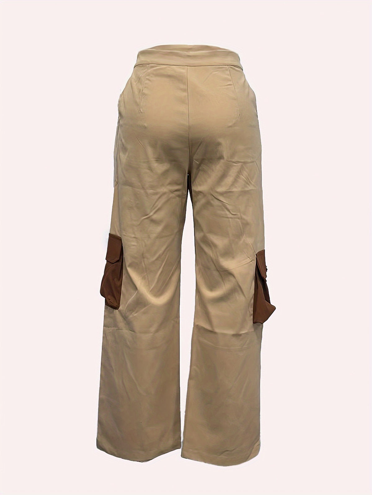 Women's Fashion Long Overalls Casual Bib Pants Khaki Royal Blue Camel XS XL XXL