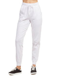 Cotton Jogger Pants Women Drawstring Elastic Waist Tapered Fit Banded Cuffs Pockets Casual Gym Loungewear Versatile
