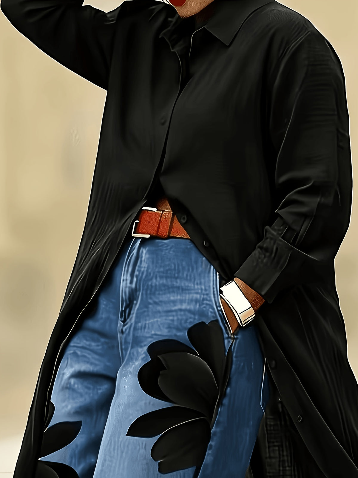White Maxi Shirt Duster Women Long Sleeve Lapel Collar Open Front Loose Casual Layering Outerwear Cardigan Coat for Women