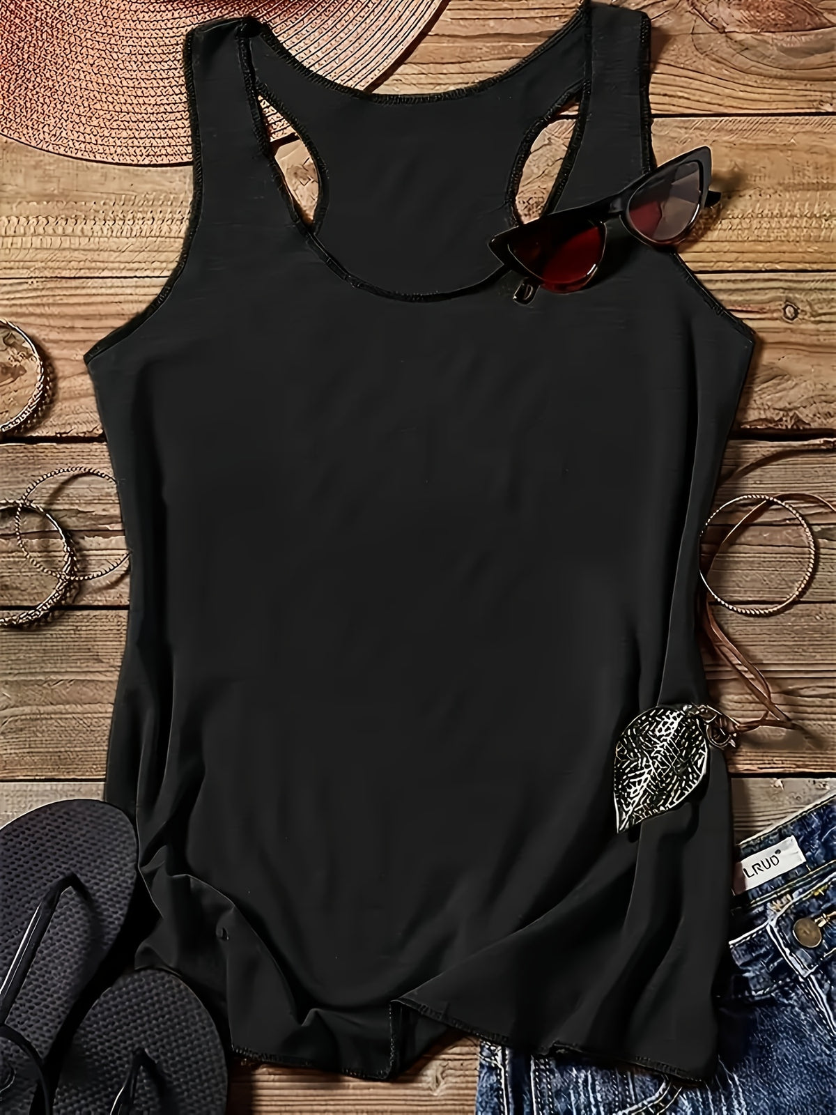 5-Pack Sleeveless Tank Tops for Women | Round Neck Stretchy Casual Cami Tops | Multipack Basic Layering Tops | Spring Summer Everyday Vest Tank Women