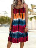 Color Block Camisole Dress Women Summer Beach Vacation Lightweight Stretch Sleeveless Sundress Casual Chic Multicolor S-XXL