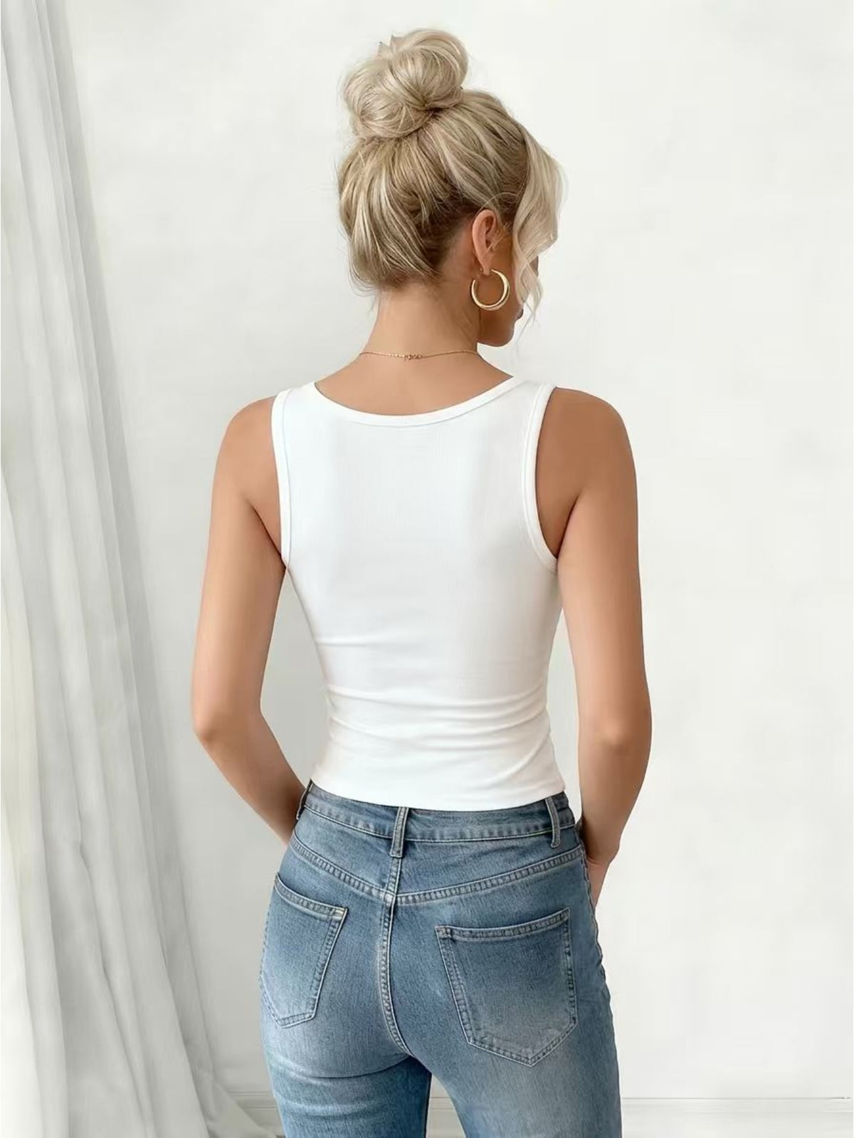 Lace V-Neck Tank Top 3-Pack Women Wide Shoulder Strap Sleeveless Vest Casual Summer Top Black White Gray S-XXL