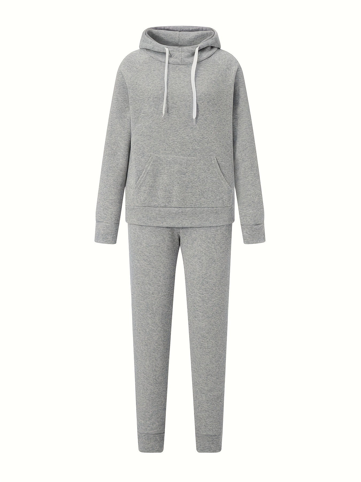 Women's 2-Piece Sweatsuit Set Slim Fit Long Sleeve Hoodie and Drawstring Jogger Pants S-XXL