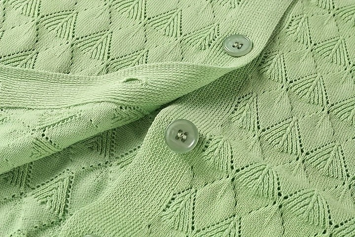 Women's Cropped Crochet Cardigan Puff Sleeve Linen Blend Sheer Lace Knit Short Top Breathable Lightweight Spring Summer Boho Fashion