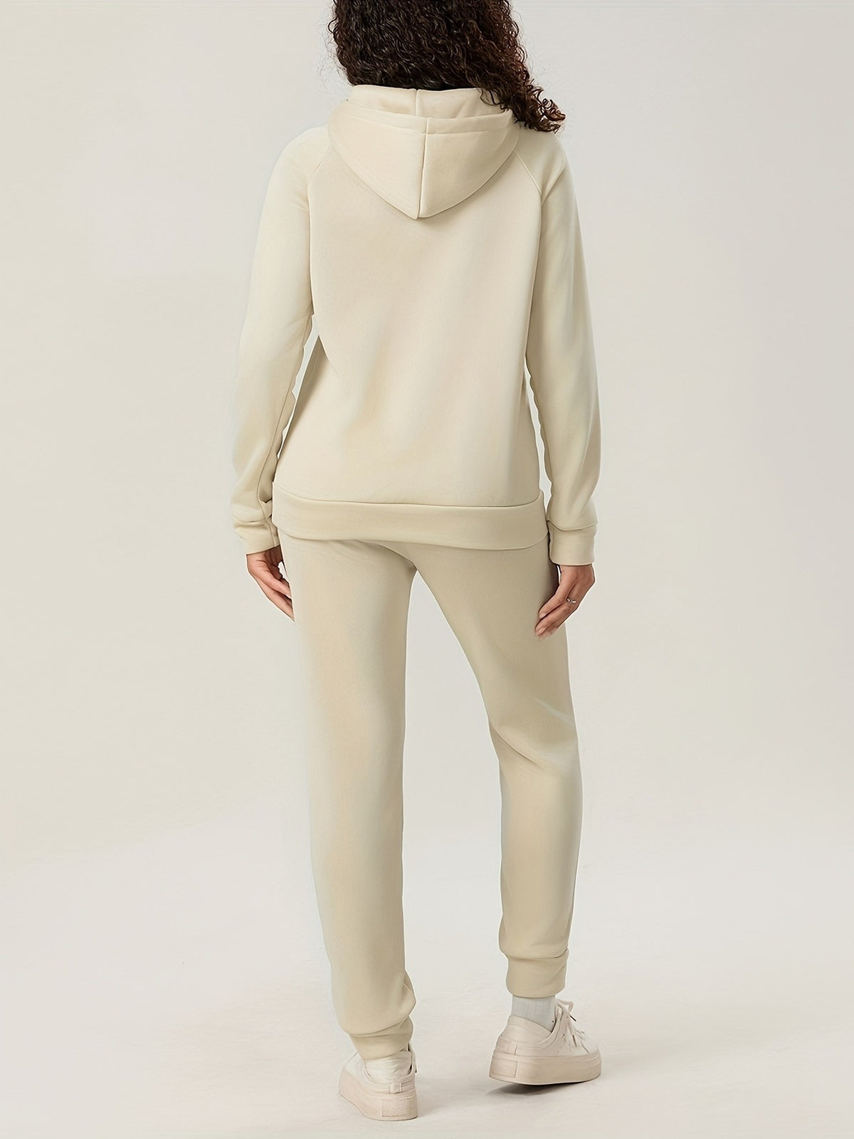 Women's 2-Piece Sweatsuit Set Slim Fit Long Sleeve Hoodie and Drawstring Jogger Pants S-XXL