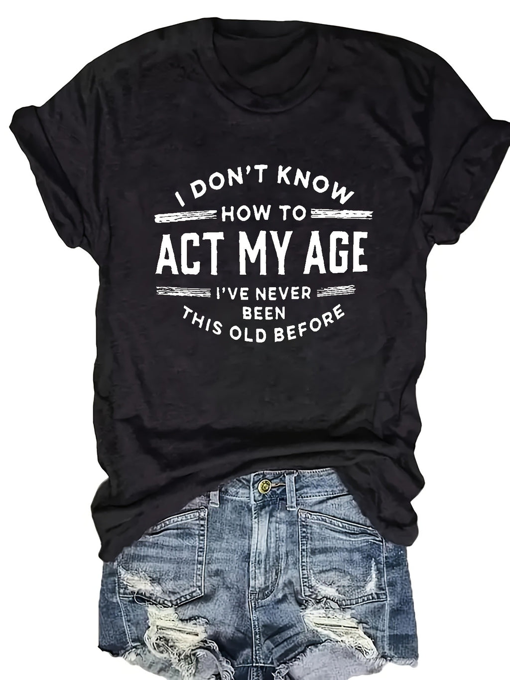 Letter Print T-Shirt Women Casual Short Sleeve Crew Neck Graphic Tee Comfortable Daily Layering Top S-XXL